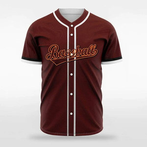 Sports Wear Custom Button Closure Top Quality Fabric Made <b>Baseball</b> Jersey Latest Design Men's <b>Baseball</b> Jersey - Product Image 1