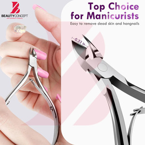 Portable Stainless Steel Cuticle Nipper with Leather Case, Travel Friendly Nail Trimmer High Quality Product Manicure <b>Tool</b> - Product Image 3