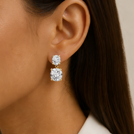 New Best <b>Top</b> Selling Women's Luxury Natural Diamond <b>Earrings</b> Gold Plated Customizable High Grade Bulk Engagement Gift Wedding - Product Image 3