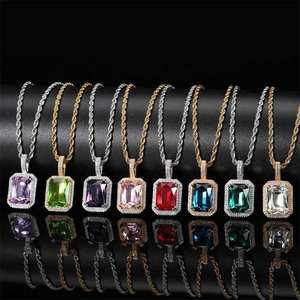 Pendentif de fête unisexe Luxira, style hip-hop, en strass de cristal, plaqué argent, moissanite, personnalisé, multicolore, le plus vendu - Product Image 2