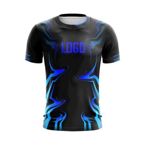 High Quality 100% Polyester Breathable Men's E-Sports T-<b>Shirts</b> Quick Dry Jerseys Custom Logo Sublimation Printing E-Sports Wear - Product Image 1