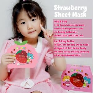 Mascarilla Facial Hidratante y Calmante de Fresa para Niños - Product Image 2