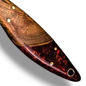 Cuchillos de Caza Personalizados para Exteriores con Hoja Curva de Damasco e Incrustaciones de Hueso para Camping, Senderismo y Coleccionistas - Product Image 2