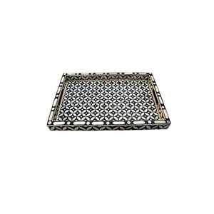 Elegant Vintage-Inspired Natural Bone Eco-Friendly Serving Tray Stylish Aesthetic Home Drinks <b>Display</b> for Ramadan Wedding Party - Product Image 4