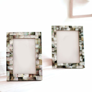 Mother of pearl shell inlay photo <b>frames</b> wholesale handcraft capiz pearls <b>picture</b> <b>frame</b> cheapest price - Product Image 5