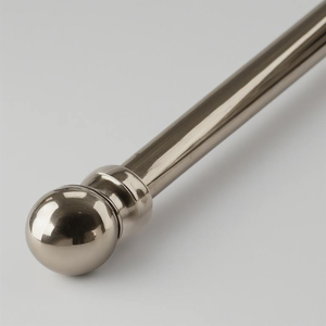 Hot Sale Black Color Modern Design Window Curtain Rod Decorated <b>Hardware</b> Metal Pole Head Finial 72-144 Inch Single - Product Image 5