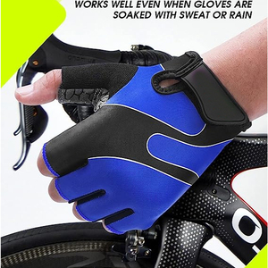 Guantes de Medio Dedo para Hombre, Guantes Antideslizantes, Guantes de Medio Dedo para Bicicleta, Guantes de Ciclismo de Silicona - Product Image 5