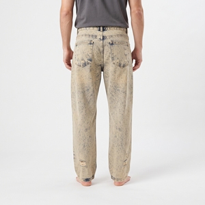 Pantalon en jean tendance pour garçon, coupe décontractée, délavage rétro, jambes amples, idéal pour le streetwear quotidien - Product Image 2