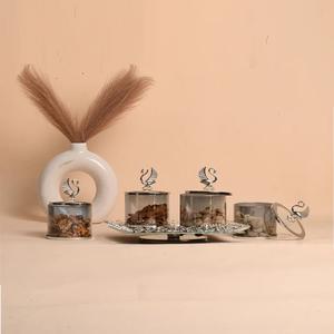 Juego de Frascos para Frutos Secos GlassDry – Recipientes de Vidrio de Lujo con Bandeja Decorativa - Product Image 2