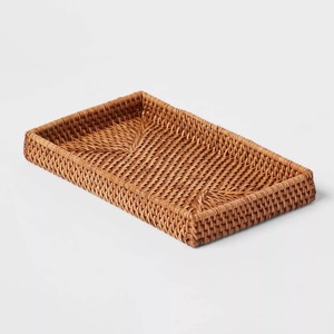 Vietnam High Quality Rectangular <b>Tea</b> Coffee Serving <b>Tray</b> Woven Wicker Rattan <b>Trays</b> Best Selling Cheap Price - Product Image 4