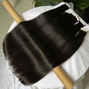 Extensions de cheveux humains vierges de qualité supérieure à clipser pour femmes, texture douce et naturelle, faciles à poser, longueur et volume, provenant d'un fournisseur indien. - Product Image 3
