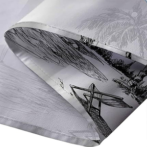 Chemises de plage pour hommes, personnalisées avec logo, vêtements d'été décontractés, séchage rapide, 100% coton. - Product Image 4