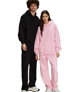 LOGOTIPO personalizado de alta calidad de algodón poliéster 430g ropa otoño deportes chándal unisex Sudadera con capucha pantalones de chándal conjunto Sudadera con capucha pantalones de Jogger - Product Image 5