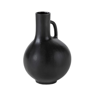 Décoration d'intérieur moderne, pot de fleurs noir mat, artisanat, vases décoratifs, prix bas, vase à fleurs fait main, fournitures pour événements - Product Image 1