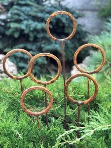 Sculpture de jardin en métal en forme de roseau naturel réaliste pour bassin, pelouse et accent paysager extérieur - Product Image 4