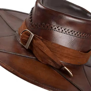 Chapeaux de cowboy en cuir de vachette de haute qualité, tendance et stylés pour hommes, chapeaux western pour adultes - Product Image 3