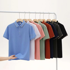 Camiseta Polo informal de algodón 100% de primera calidad para hombre, Camiseta deportiva con estampado bordado personalizado, MOQ pequeño - Product Image 2