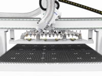 Machine de fraisage CNC pour bois robuste 2130 ATC avec broche oscillante et axe rotatif pour armoires et portes