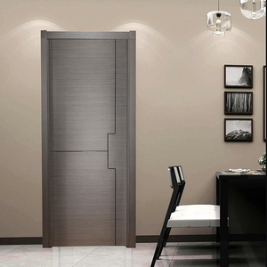 Puertas de Madera Modernas Resistentes al Agua con Diseño Precolado y Revestimiento de PVC MDF para Oficinas Comerciales, Baños y Viviendas - Product Image 3