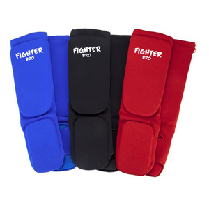 Protège-tibias de karaté haut de gamme en coton élastique, protections de tibias pour la boxe et les arts martiaux, rembourrage EVA, taille et design personnalisés - Product Image 2