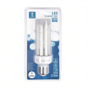 Lampadina LED T3 4U 15W E27 6400K Luce bianca fredda a risparmio energetico per retrofit e aggiornamento - Product Image 2