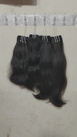 SMVIMPEX Extensions de cheveux humains Remy indiens à cuticules alignées, cheveux bruts lisses en vrac de temple d'Inde, 100g pour tissage