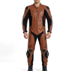 Traje de Motociclismo de Cuero Profesional de 1 Pieza para Hombre, Cuero Vacuno, Homologado por la CE - Product Image 1