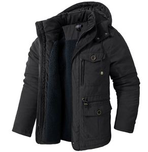 Chándal Deportivo de Invierno para Hombre, de Tela Resistente de Poliéster/Algodón, Chaqueta con Cremallera Completa, Transpirable, Color Sólido - Product Image 3