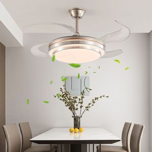 Ventilatore da Soffitto LED Moderno da 42 Pollici con Telecomando, 3 Livelli di Lame Retrattili, 6 Velocità Regolabili, Design Silenzioso - Product Image 1