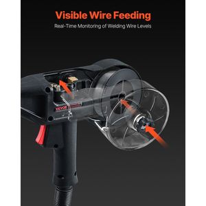 Pistola a bobina da 200 pollici con filo di saldatura da 10 piedi che mira ai fili 0.030 \ "e 0.035 \" - Product Image 3