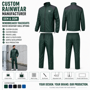 Chándal Deportivo para Hombre, Color Verde Oscuro, Chaqueta con Cierre Completo, Bolsillos Laterales, Pantalones con Cordón, Diseño Deportivo Ligero, Resistente al Viento, de Poliéster - Product Image 3