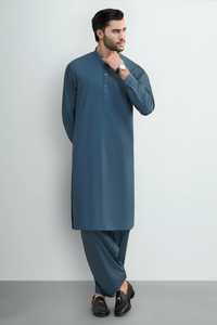 Shalwar Kameez para Hombre de Primera Calidad Hecho en Fábrica, Estilo Tradicional, Algodón, Ropa de Verano de Secado Rápido, Color Sólido, Informal, para Bodas y Fiestas - Product Image 4