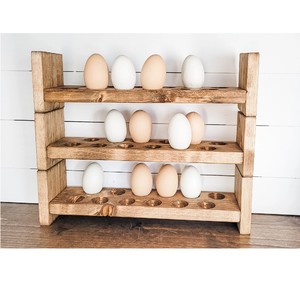 Creative <b>Egg</b> Storage Organizer Farmhouse <b>Eggs</b> Rack Wood Fresh <b>Eggs</b> Storage Wooden Stackable <b>Egg</b> Holder - Product Image 6