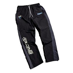 Men's Custom Patchwork Flare Trousers Wholesale Nylon Pants with <b>Elastic</b> <b>Waistband</b> Track Printing Plus Size Waterproof Features - Product Image 1