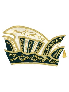 Gorro de Fiesta Tradicional Rojo y Blanco para Adultos, Gorro de Carnaval Bordado a Mano, Gorro de Príncipe con Borla - Product Image 4