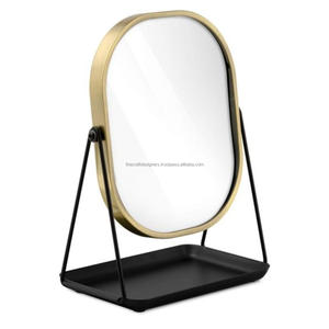 Miroir de bureau de luxe en laiton fini de haute qualité facile à déplacer miroir de courtoisie en métal Table miroir de maquillage décoratif vente - Product Image 3