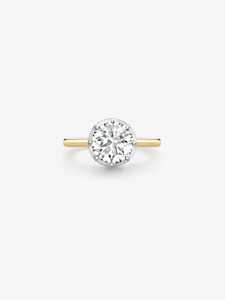 Anillos de compromiso solitarios con engaste de púas georgianos, diamantes cultivados en laboratorio, oro macizo de 14K y 18K, anillos de aniversario modernos de lujo, venta al por mayor - Product Image 5