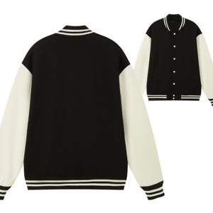 แจ็คเก็ตวาร์ซิตี้ฤดูหนาวคุณภาพสูงสำหรับผู้ชาย บริการ OEM แบบกำหนดเอง ผ้าซับในโพลีเอสเตอร์ 100% ผ้าขนสัตว์ เสื้อผ้ากีฬาแนวฮิปฮอป - Product Image 6