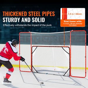 Set Portatile di Porte da Hockey da 72 Pollici per Allenamento Professionale, Rete in Acciaio con Bersagli per Hockey su Strada, Attrezzatura per Hockey su Pista Indoor e Outdoor - Product Image 2