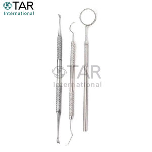 ชุดเครื่องมือแพทย์สำหรับใช้ในบ้าน ประกอบด้วยกระจกตรวจฟัน ที่ขูดหินปูน และอุปกรณ์ขูดทำความสะอาด 5 ชิ้น ทำจากสแตนเลสคุณภาพสูง - Product Image 2