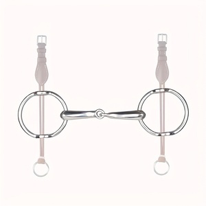 1pc Bit, Stainless Steel <b>Equestrian</b> Snaffle Bit, Flexible and Reversible with a Seamless Connection, an Essential <b>Equestrian</b> - Product Image 5