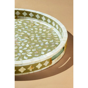 Elegante bandeja de servicio de nácar para el hogar, hotel y restaurante, exquisita bandeja de servicio Falak World Export - Product Image 2