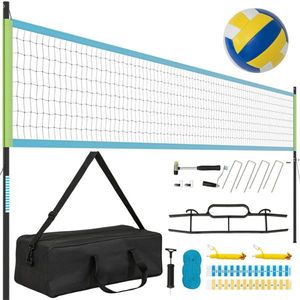 Juego de Red de Voleibol de Alta Resistencia 32 X3 con Postes Ajustables de 3 Niveles y Cabrestante Antideslizante, Accesorios Completos Incluidos - Product Image 1