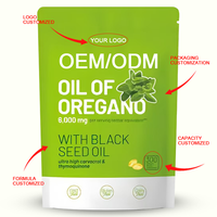 Capsules d'huile d'origan OEM avec huile de nigelle, gélules molles, supplément d'extrait végétal pour la vente en gros
