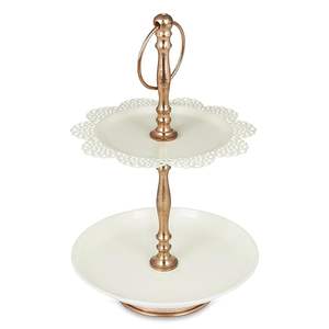 Support à gâteau multifonctionnel en métal de luxe vintage, plateau de service pour la maison, la cuisine, les mariages et les fêtes - Product Image 2