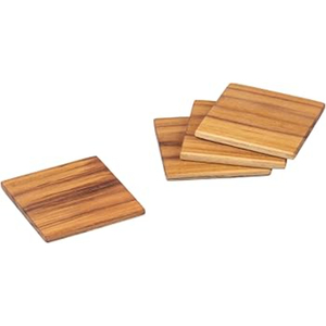 Juego de Posavasos de Madera con Forma de Hoja y Casa, Hechos a Mano en Latón, Estilo Clásico y Elegante, de Madera de Sheesham |   Juego de 6 - Product Image 5