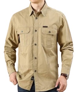 <b>Men's</b> <b>Denim</b> Twill Long Sleeve <b>Shirts</b> Polyester/Cotton Solid Casual Washed Quick Dry - Product Image 2