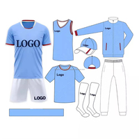 Conjuntos de fútbol de alta calidad personalizados al por mayor, uniformes de fútbol cómodos y duraderos con diseño de logotipo personalizado