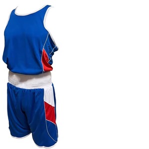 Nouvelle conception d'uniforme de boxe 2 pièces, sublimation personnalisée, logo OEM, vente en gros, vêtements de sport en polyester pour la lutte - Product Image 4