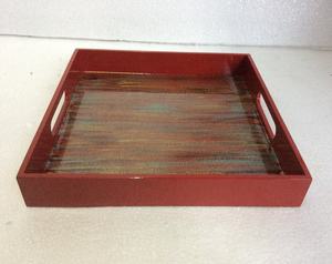 ถาดเคลือบแล็กเกอร์ทรงกลมดีไซน์สวยสำหรับตกแต่งบ้านทำด้วยมือของใหม่จากเวียดนามสำหรับคริสต์มาส - Product Image 1